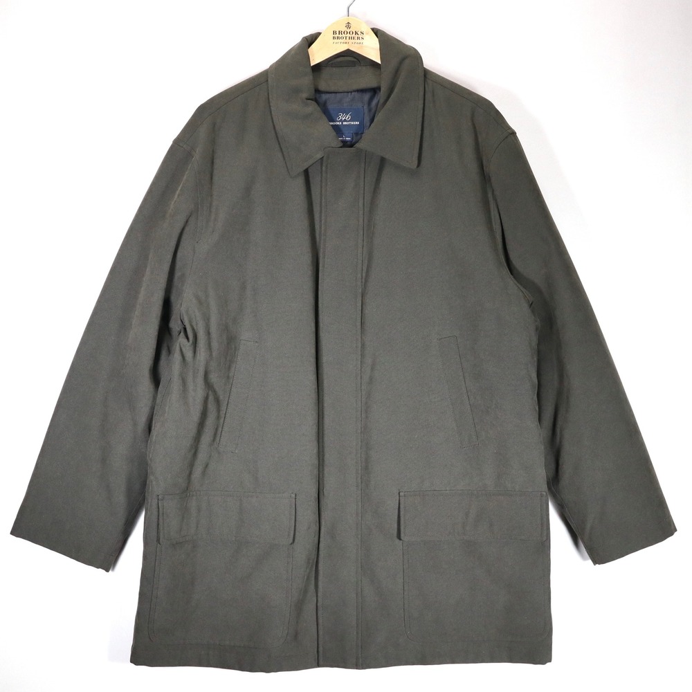 Brooks Brothers 346 Field Jacket Mens Large Olive Green Utility Barn Coat⁠